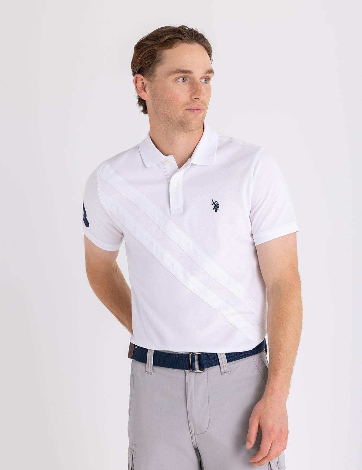Double Sash Polo Shirt in Soft Jersey Fabric | Classic Fit