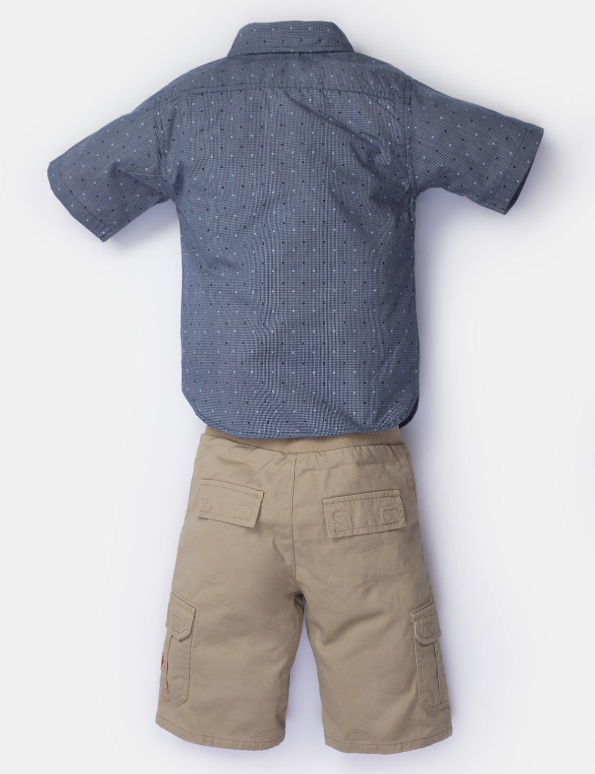 Boys' 2-Piece Woven Shirt & Shorts Set with Cargo Pockets | Casual Outfit