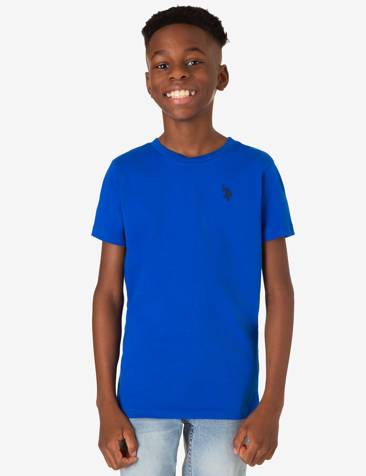 Boys' Cotton Crew Neck T-Shirt with Logo | Basic Tee