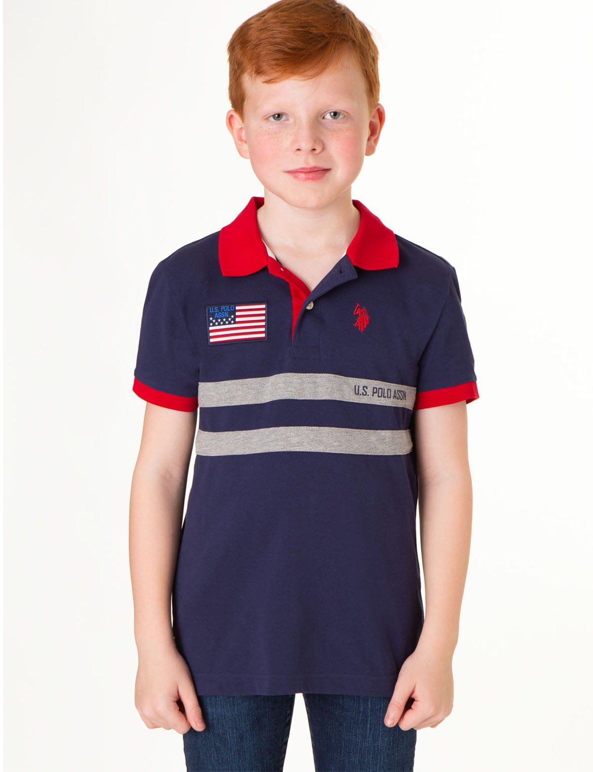 Boys Colorblock Polo Shirt - 100% Cotton Pique | U.S. Polo Assn.
