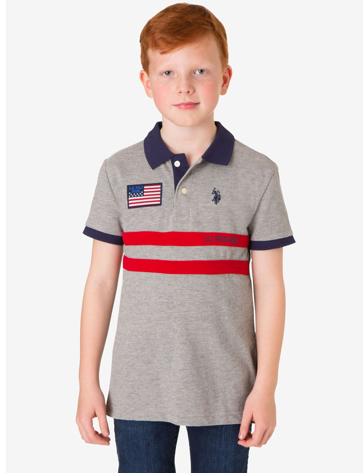 Boys Colorblock Polo Shirt - 100% Cotton Pique | U.S. Polo Assn.