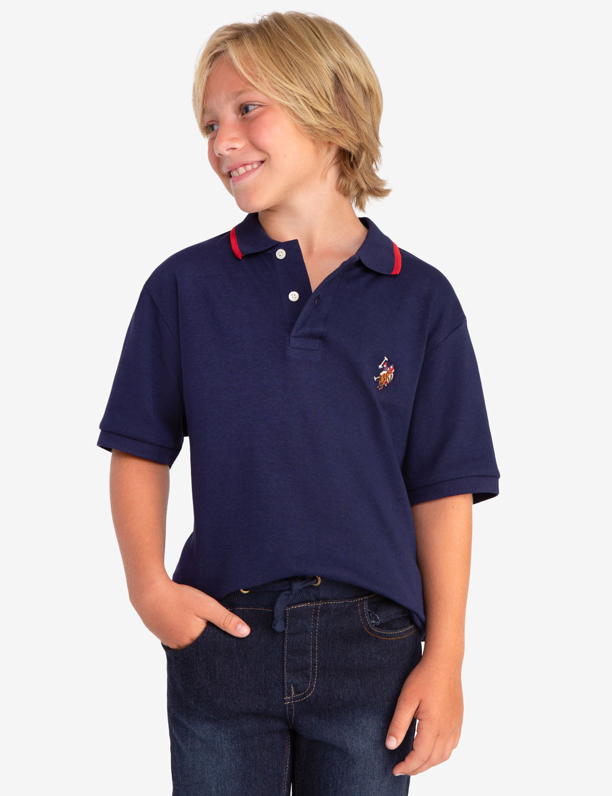 Boys Interlock Polo Shirt | Comfortable & Durable