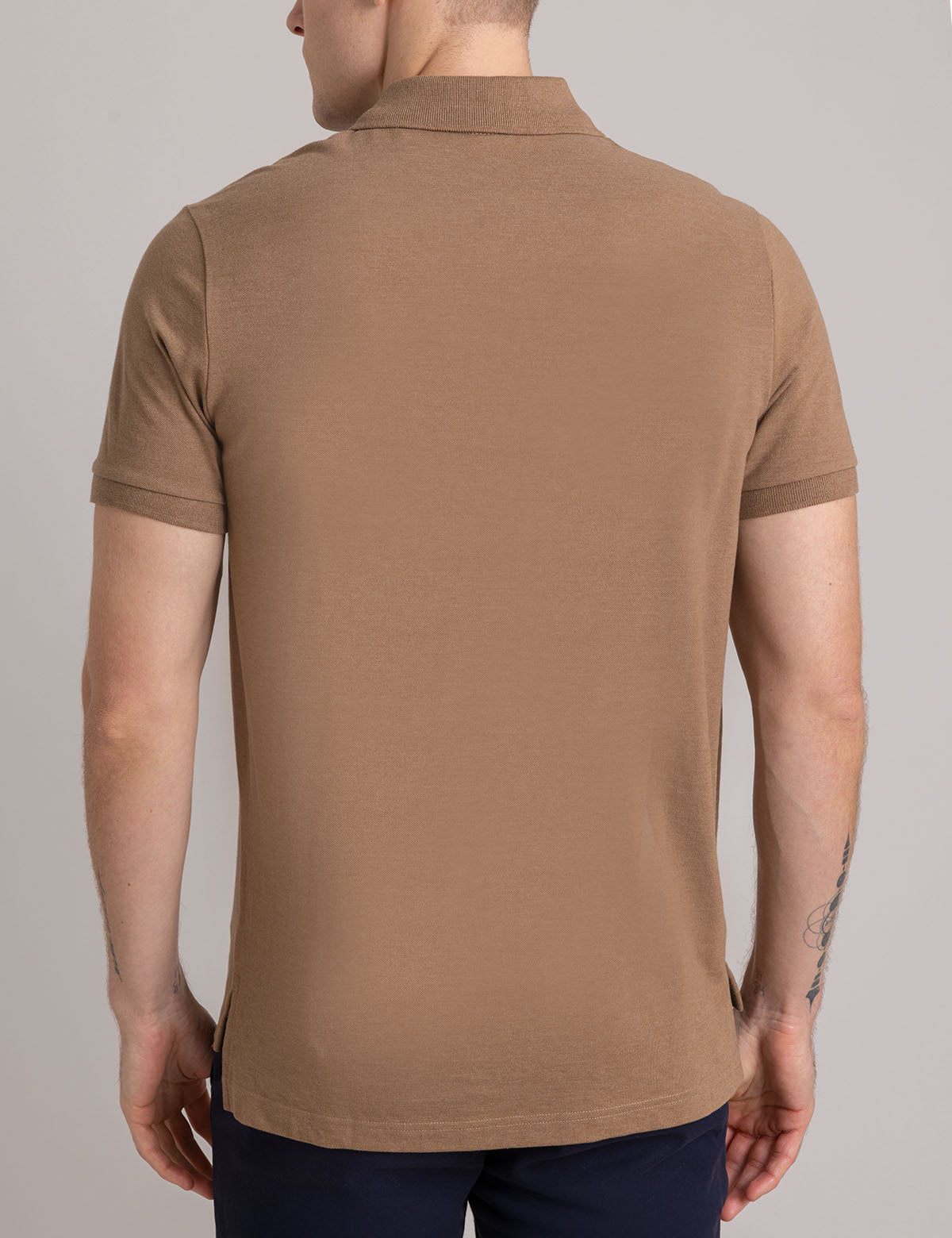 Men's Solid Pique Polo Shirt with Small Logo | Casual Wear