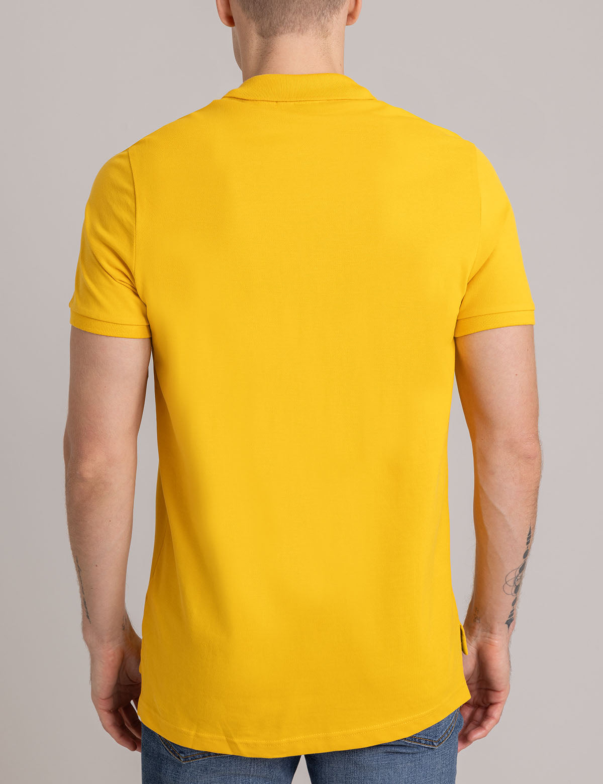 Men's Solid Pique Polo Shirt with Small Logo | Casual Wear