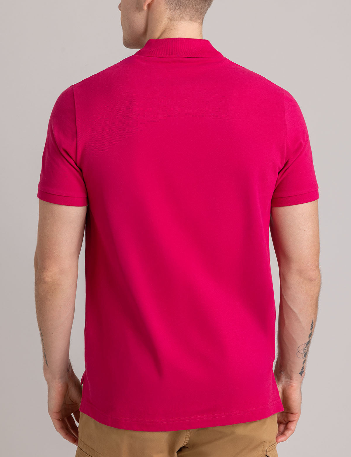 Men's Solid Pique Polo Shirt with Small Logo | Casual Wear