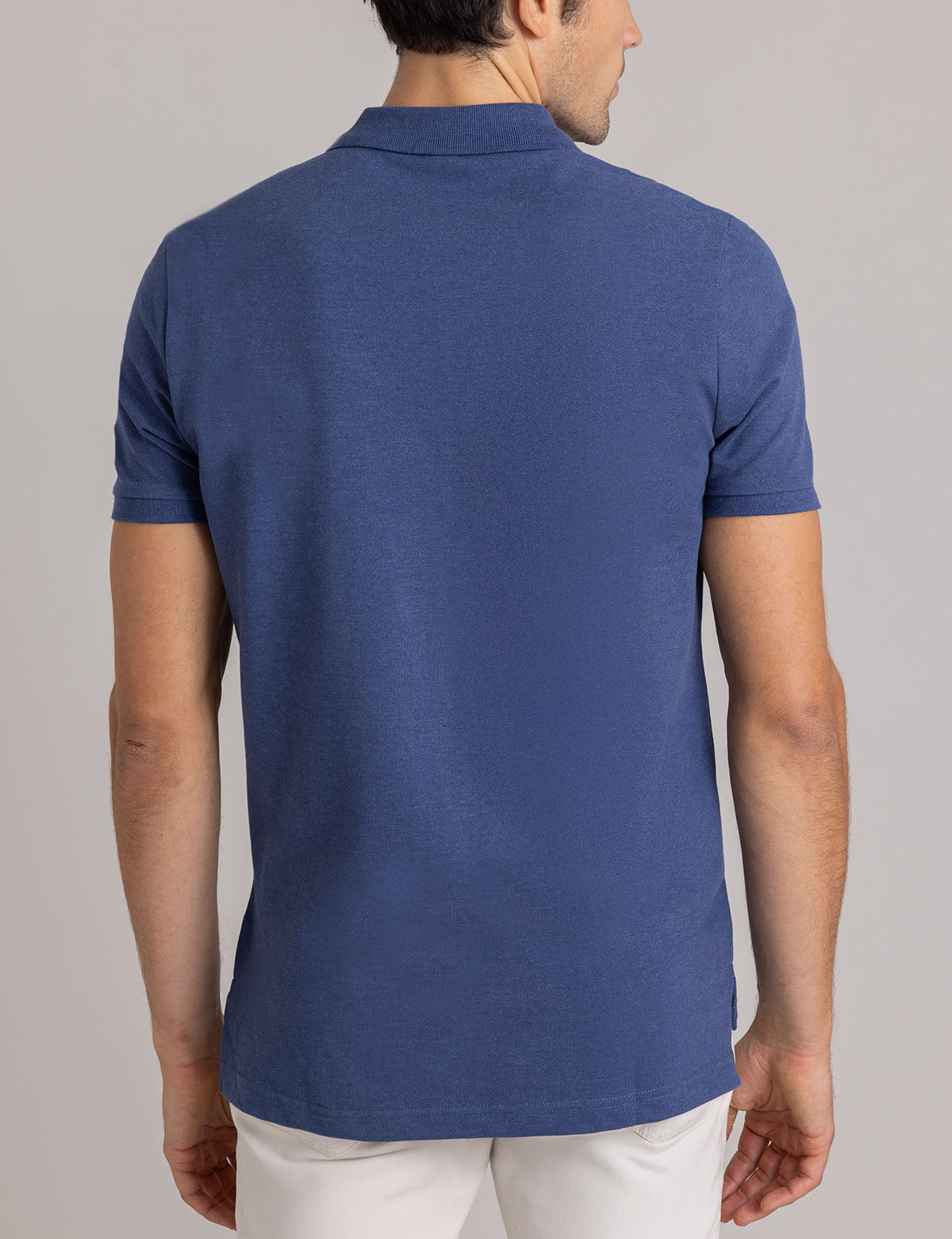 Men's Solid Pique Polo Shirt with Small Logo | Casual Wear