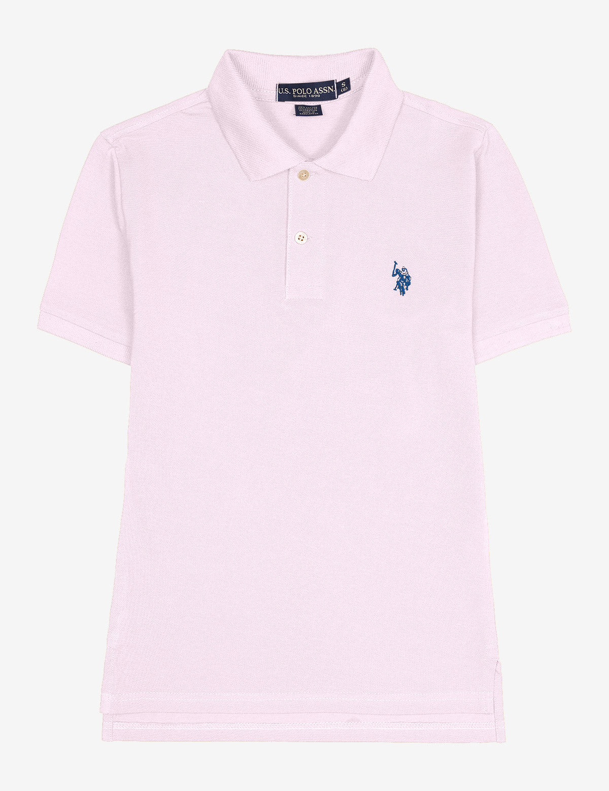 Boys' Cotton Polo Shirt with Logo & Ribbed Cuffs | Classic Fit
