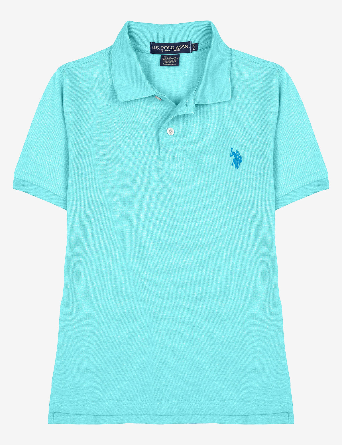 Boys' Cotton Polo Shirt with Logo & Ribbed Cuffs | Classic Fit