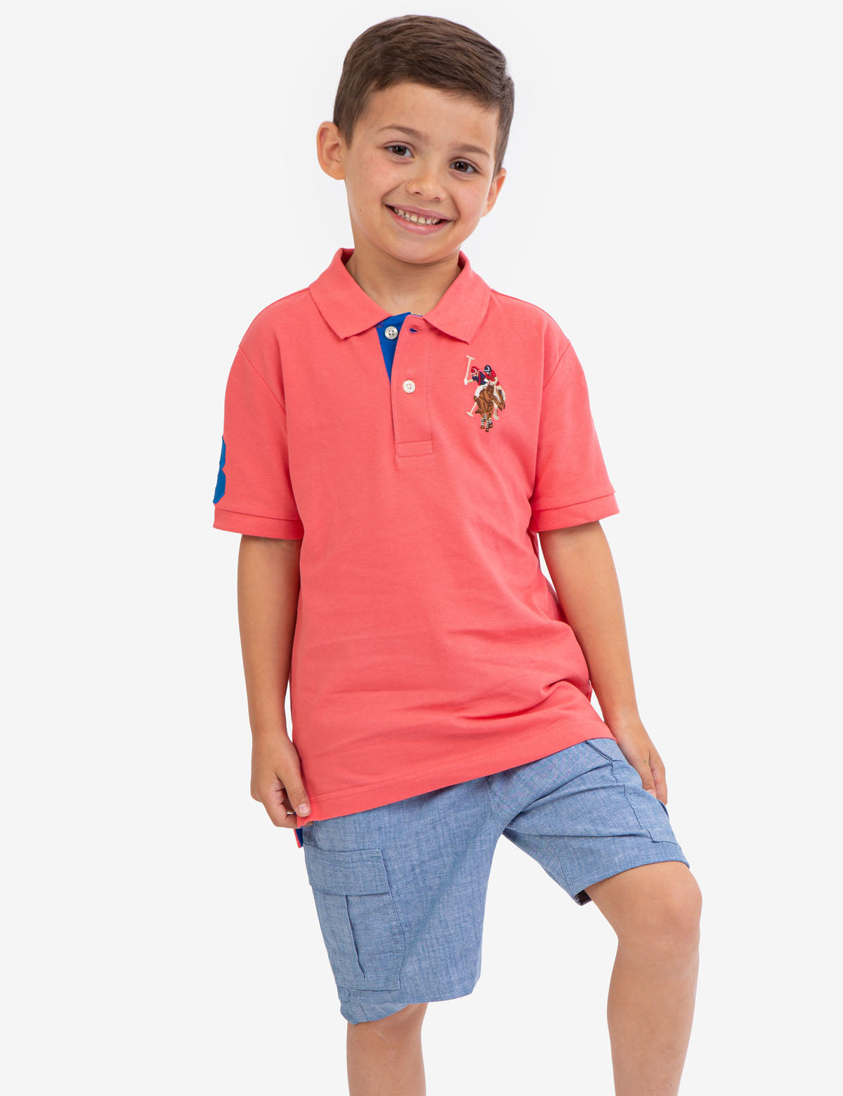 Boys' Multi-Color Logo Pique Polo Shirt | Casual & Sporty