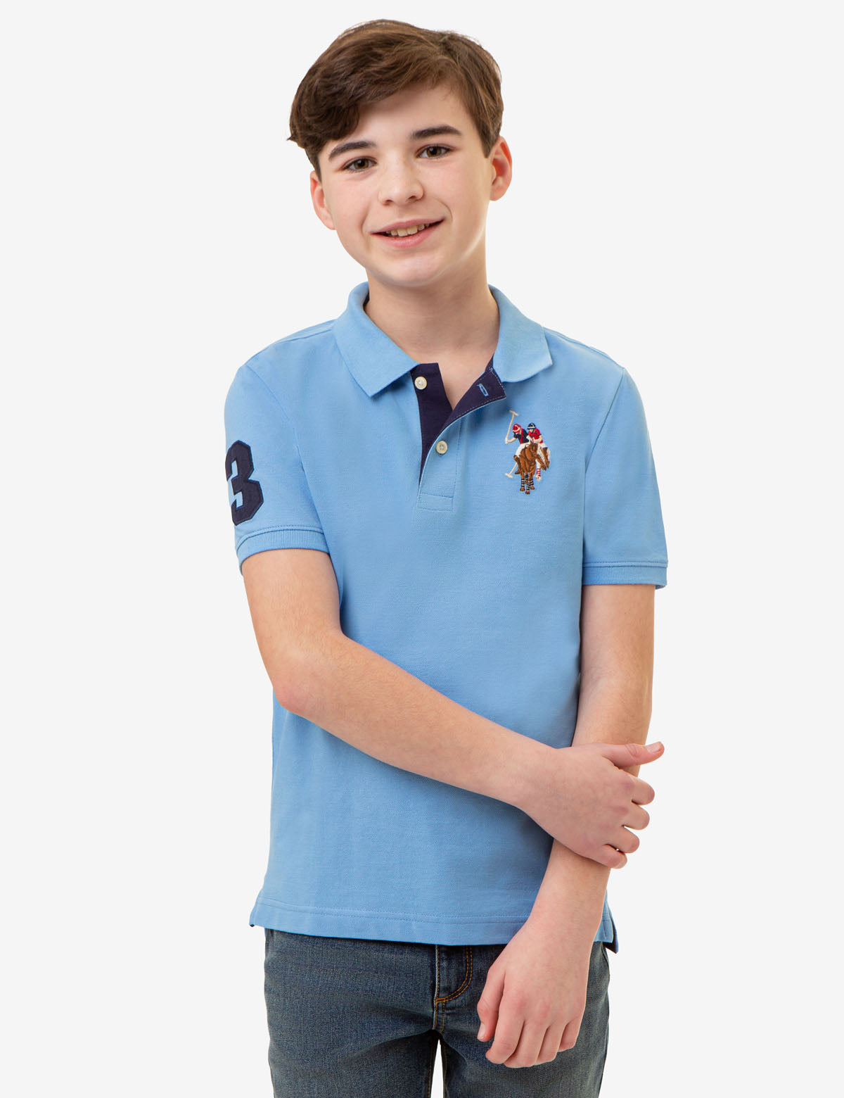 Boys' Multi-Color Logo Pique Polo Shirt | Casual & Sporty