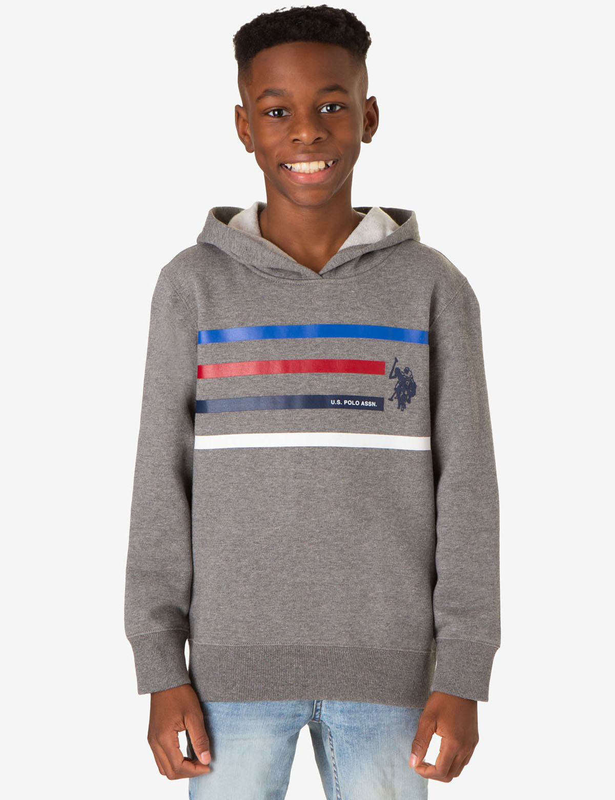 Boys Multistripe Fleece Hoodie | Warm & Comfortable Pullover