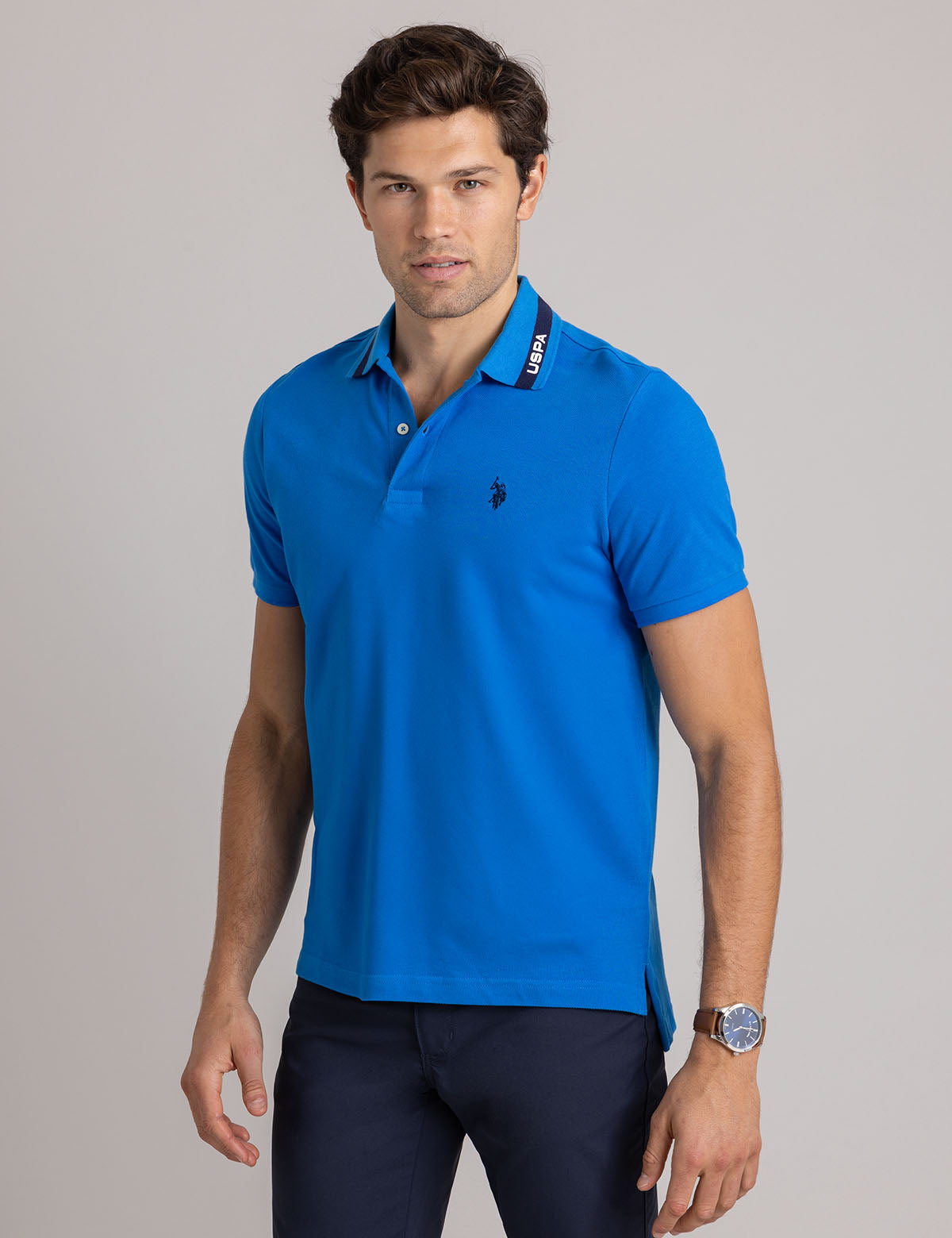 Piqué Polo Shirt with Tipped Collar | Classic Men's Casual Wear