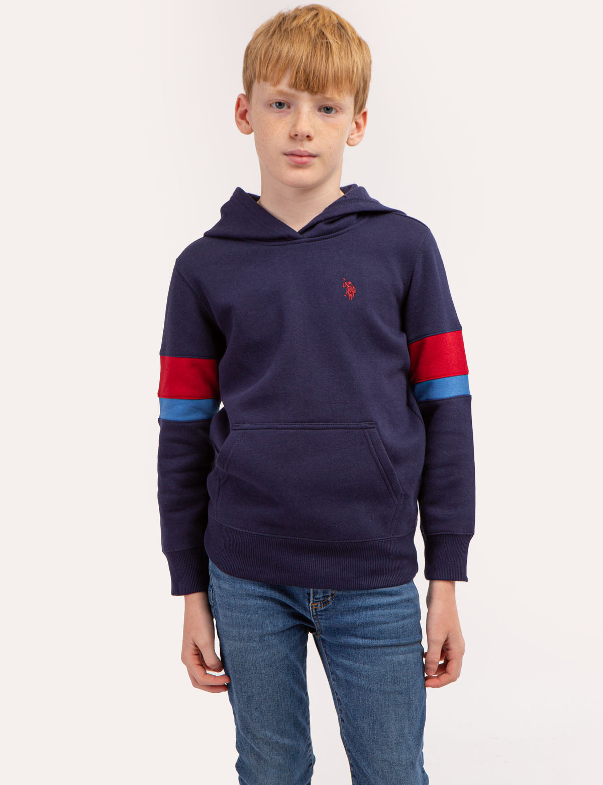 Boys Striped Fleece Hoodie with Long Sleeves | Cozy Winter Wear
