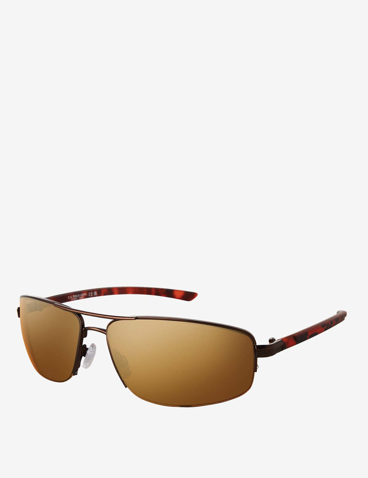 Men's Metal Rectangular Wrap Sunglasses for Outdoor Sports | UV Protection