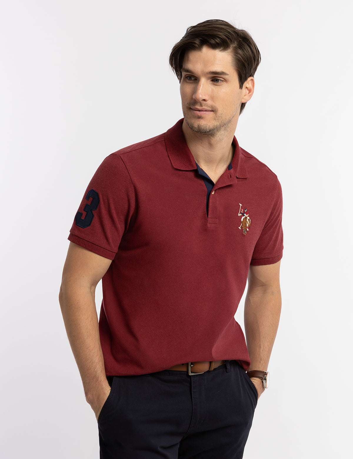 Big Logo Polo Shirt with Multicolor Embroidery | Classic Fit