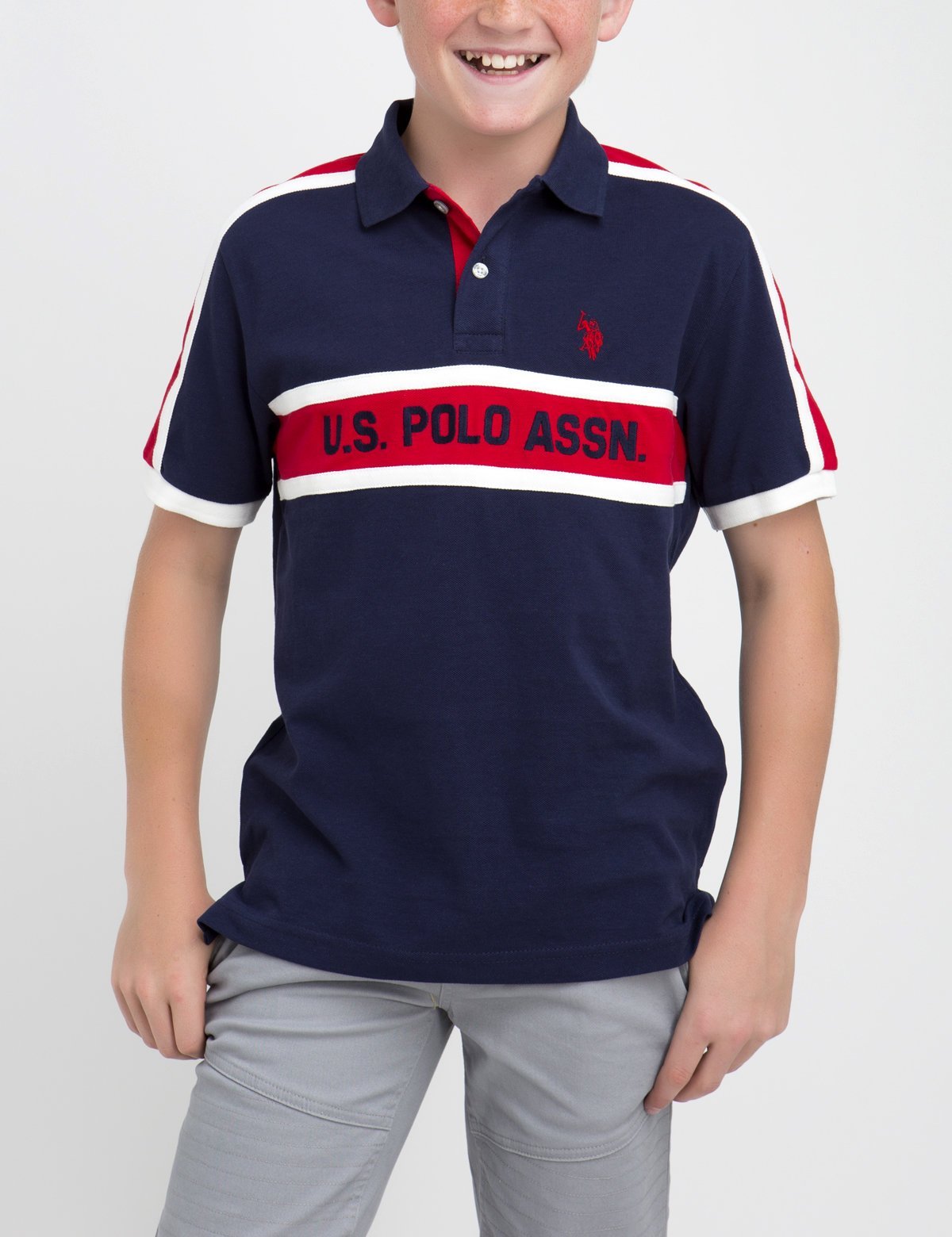 Boys' Polo Shirt with Button Placket & Logo | U.S. Polo Assn.