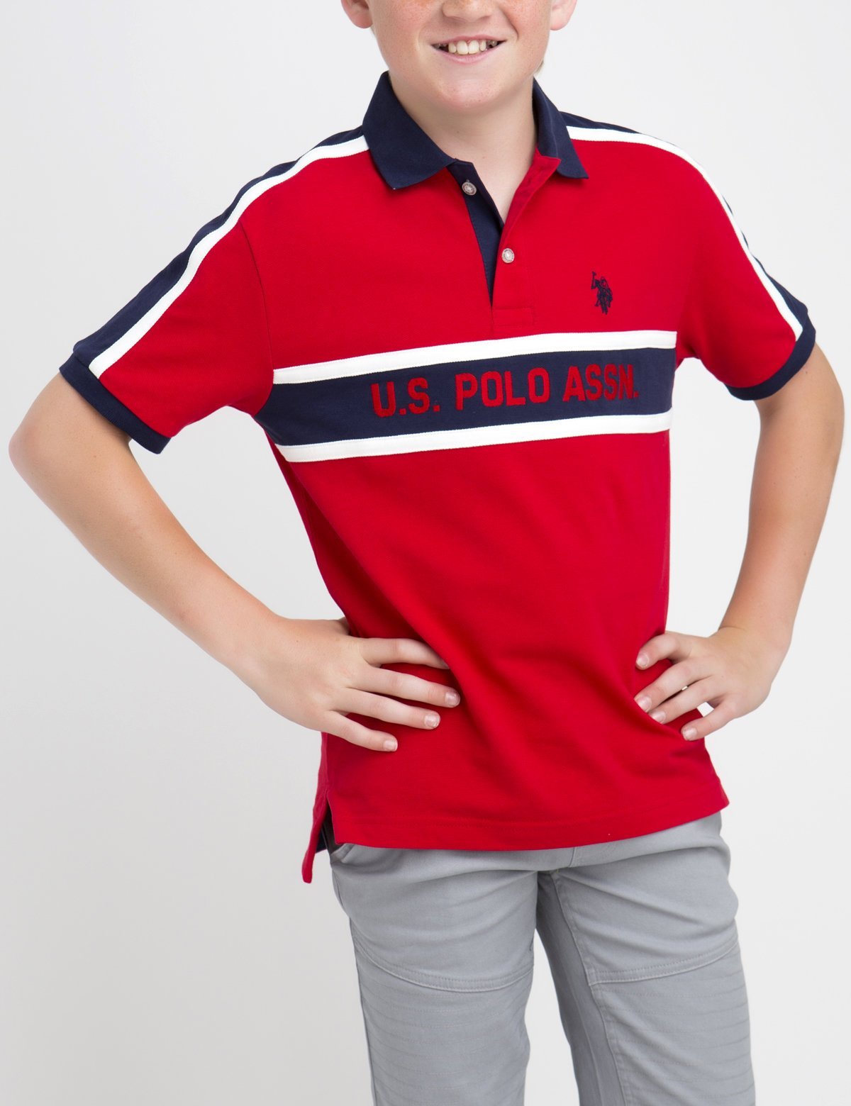 Boys' Polo Shirt with Button Placket & Logo | U.S. Polo Assn.