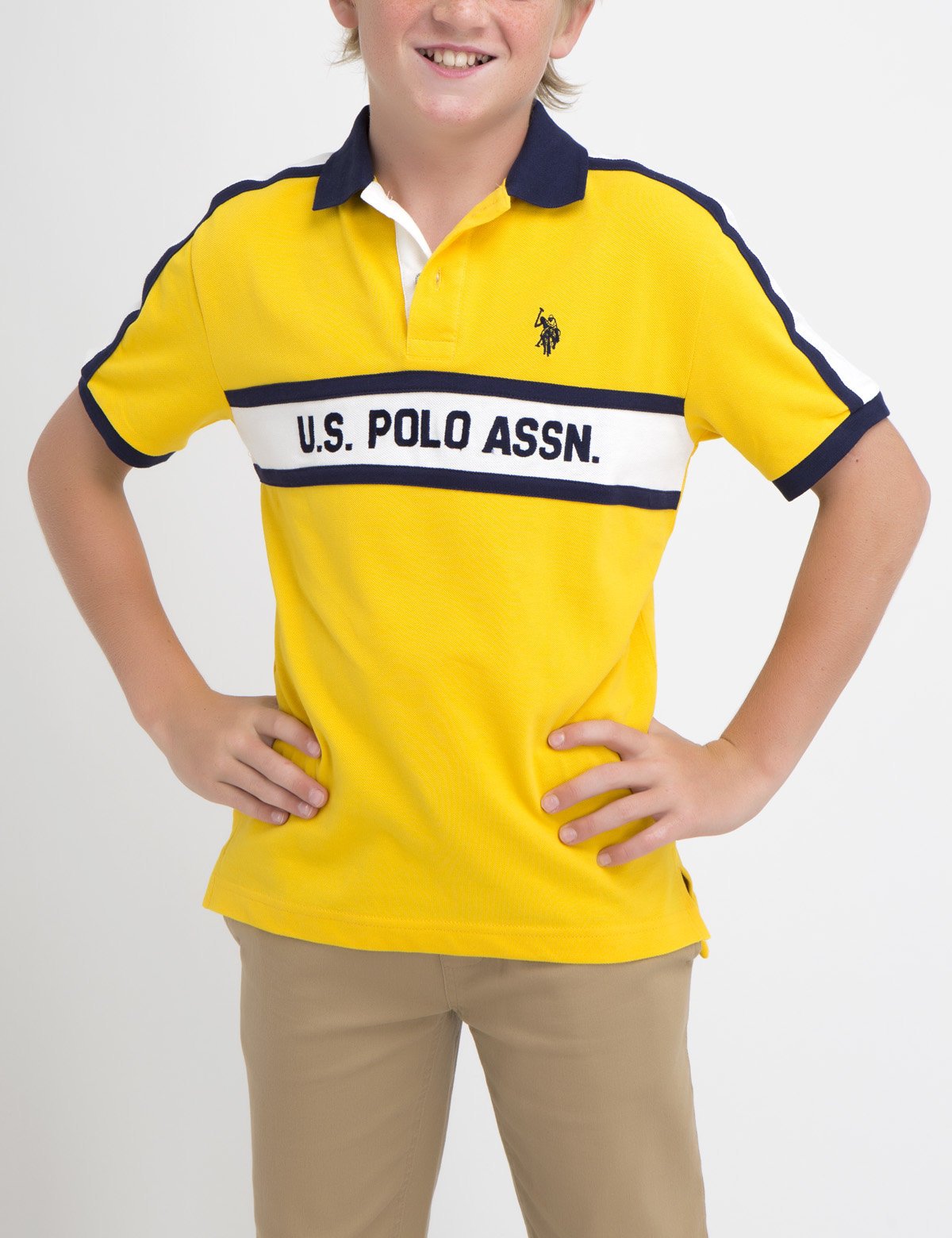 Boys' Polo Shirt with Button Placket & Logo | U.S. Polo Assn.