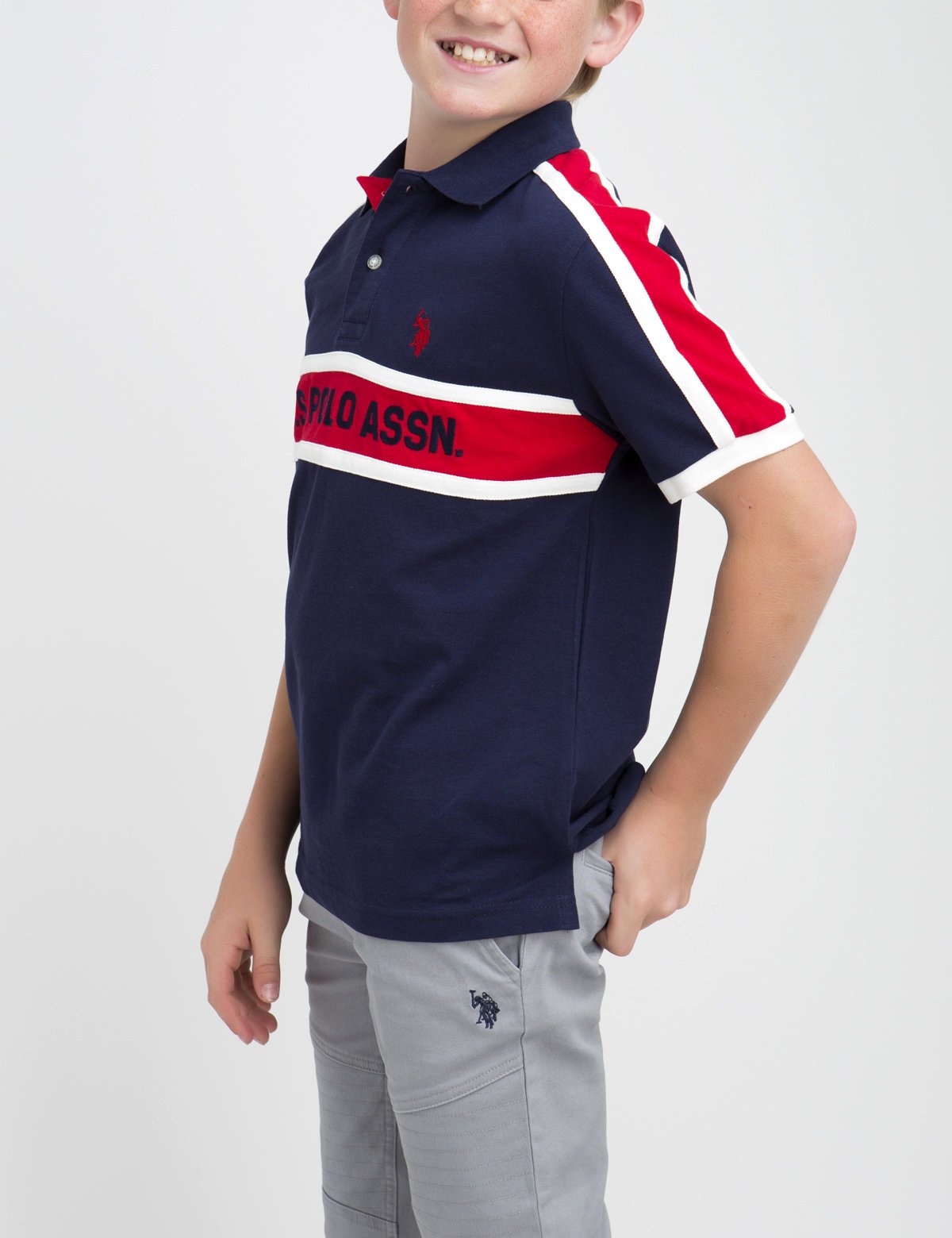 Boys' Polo Shirt with Button Placket & Logo | U.S. Polo Assn.