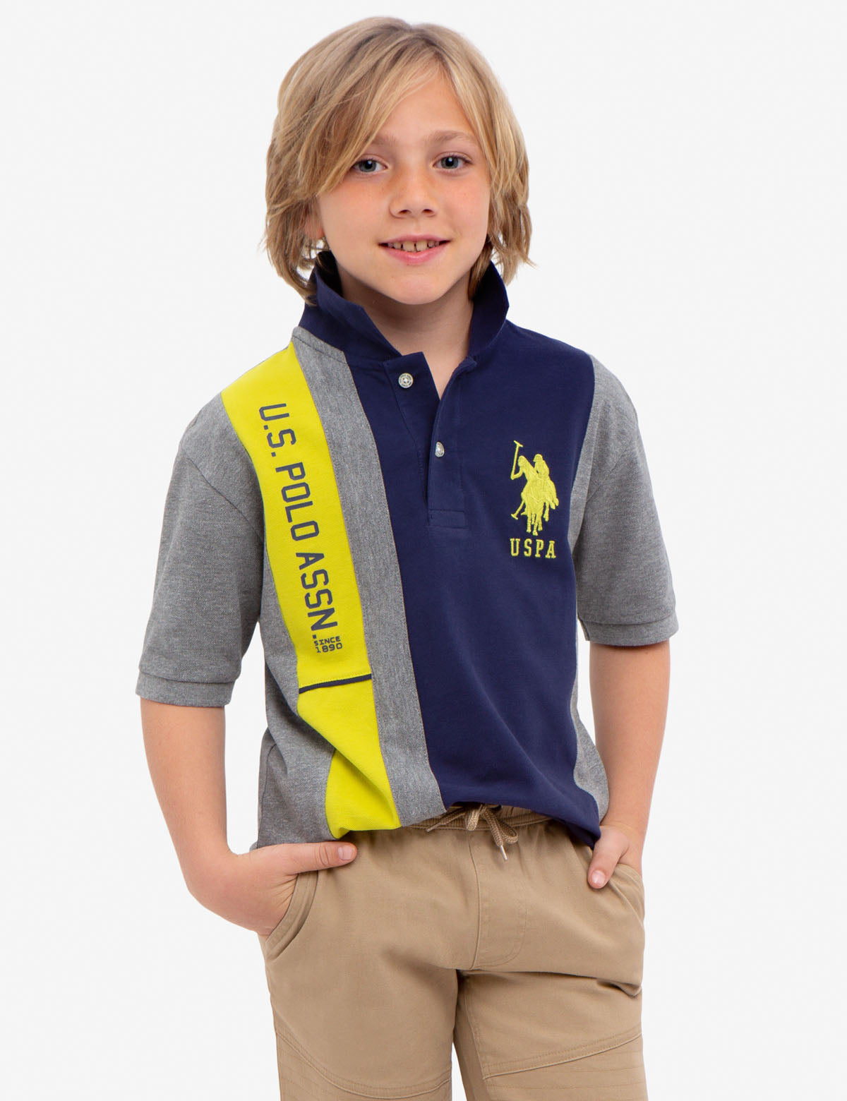 Boys' Cotton Polo Shirt with Embroidered Logo | U.S. Polo Assn.