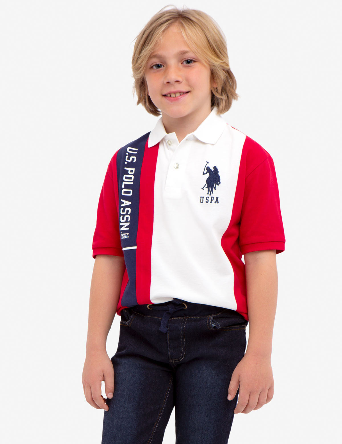 Boys' Cotton Polo Shirt with Embroidered Logo | U.S. Polo Assn.
