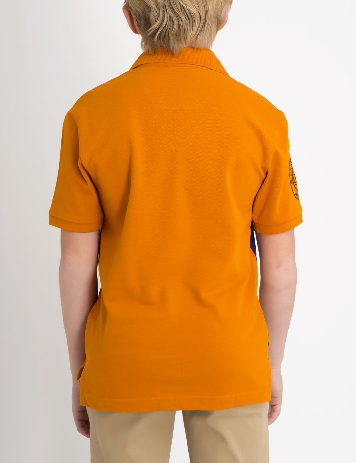 Boys' Vertical Stripe Polo Shirt - 100% Cotton Pique | Solid Rib Collar