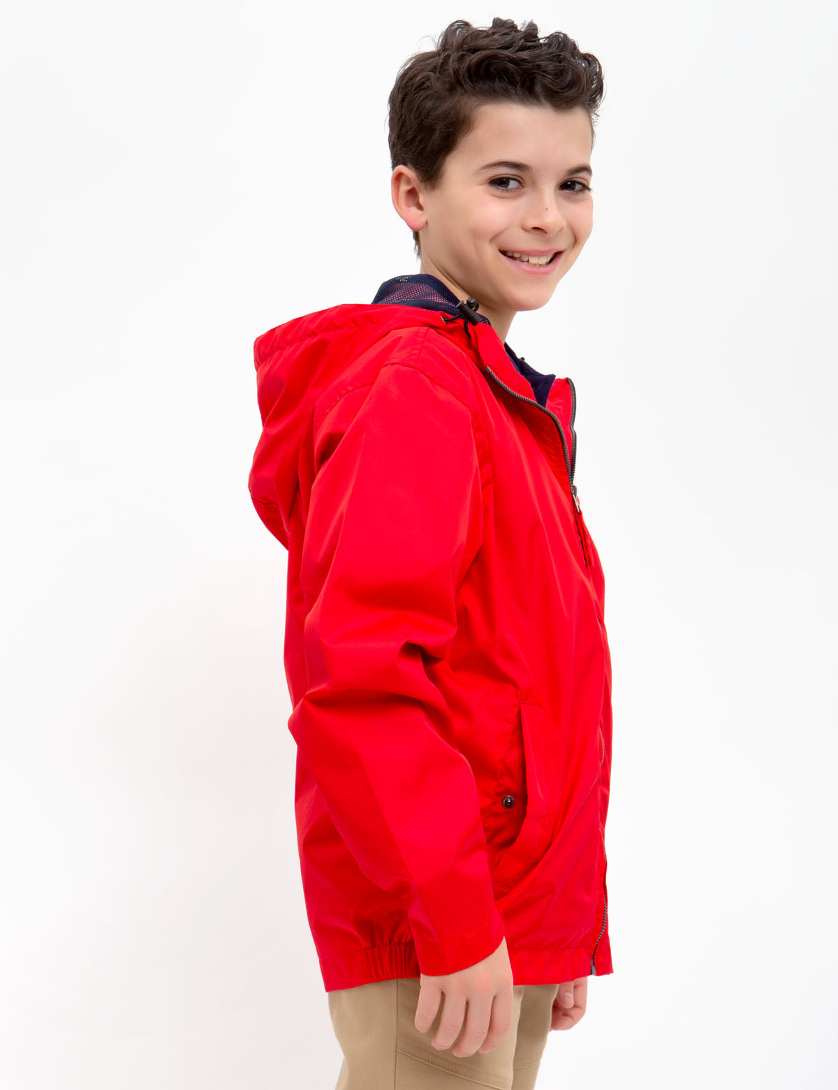 Boys Windbreaker Jacket with Hood & Full Zipper | Waterproof Polyester