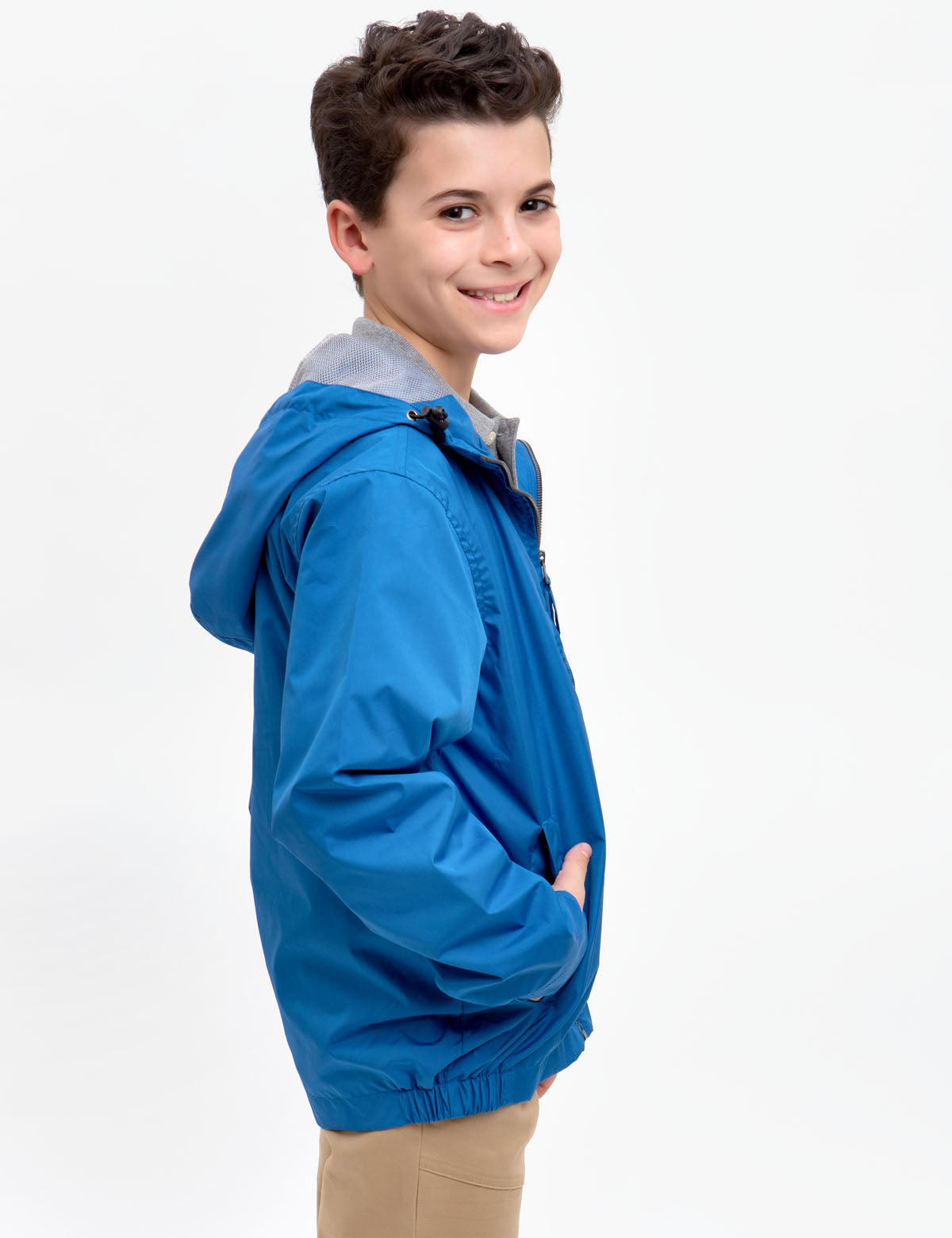 Boys Windbreaker Jacket with Hood & Full Zipper | Waterproof Polyester