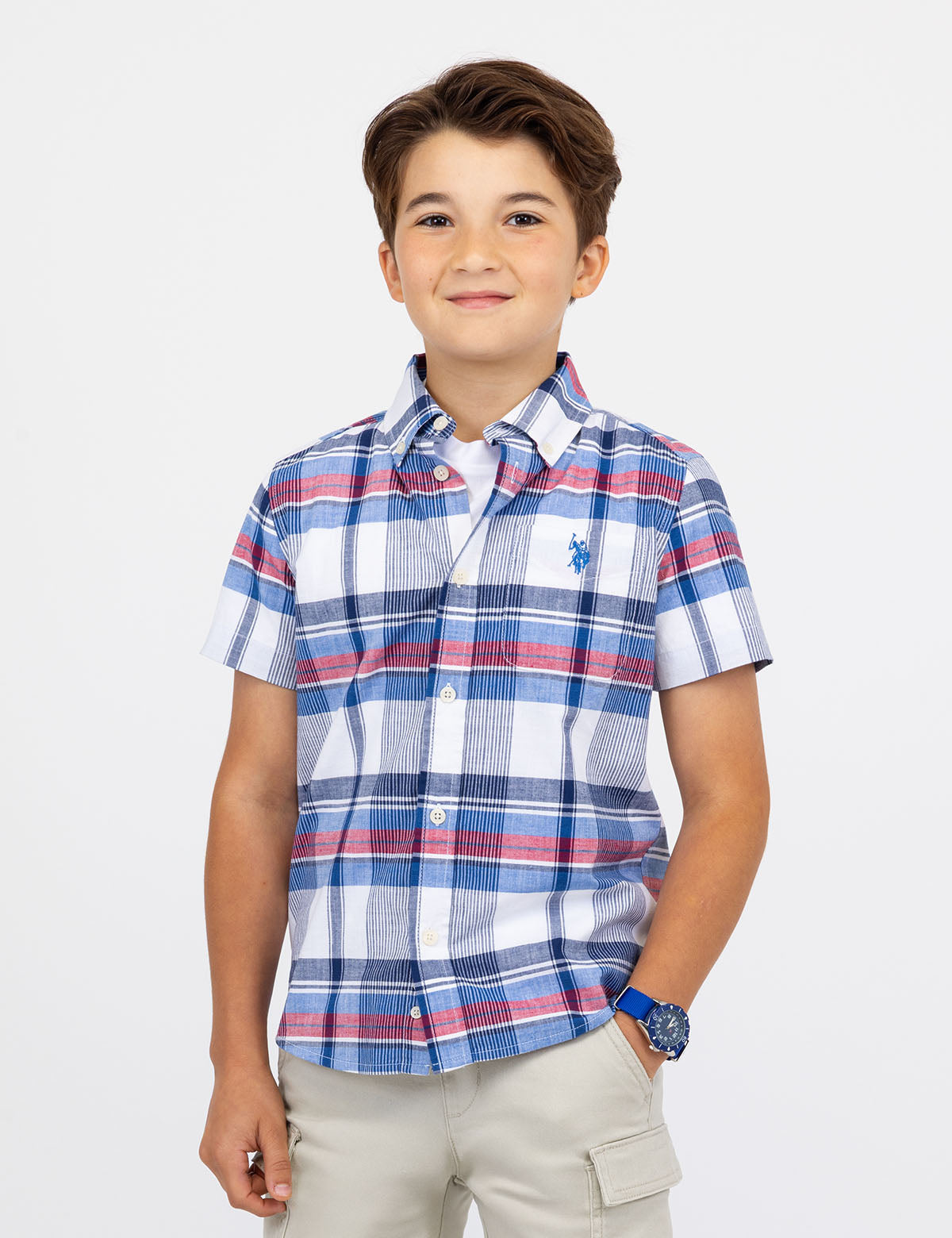 Boys Plaid Shirt in Yarn-Dye Fabric | Casual & Stylish