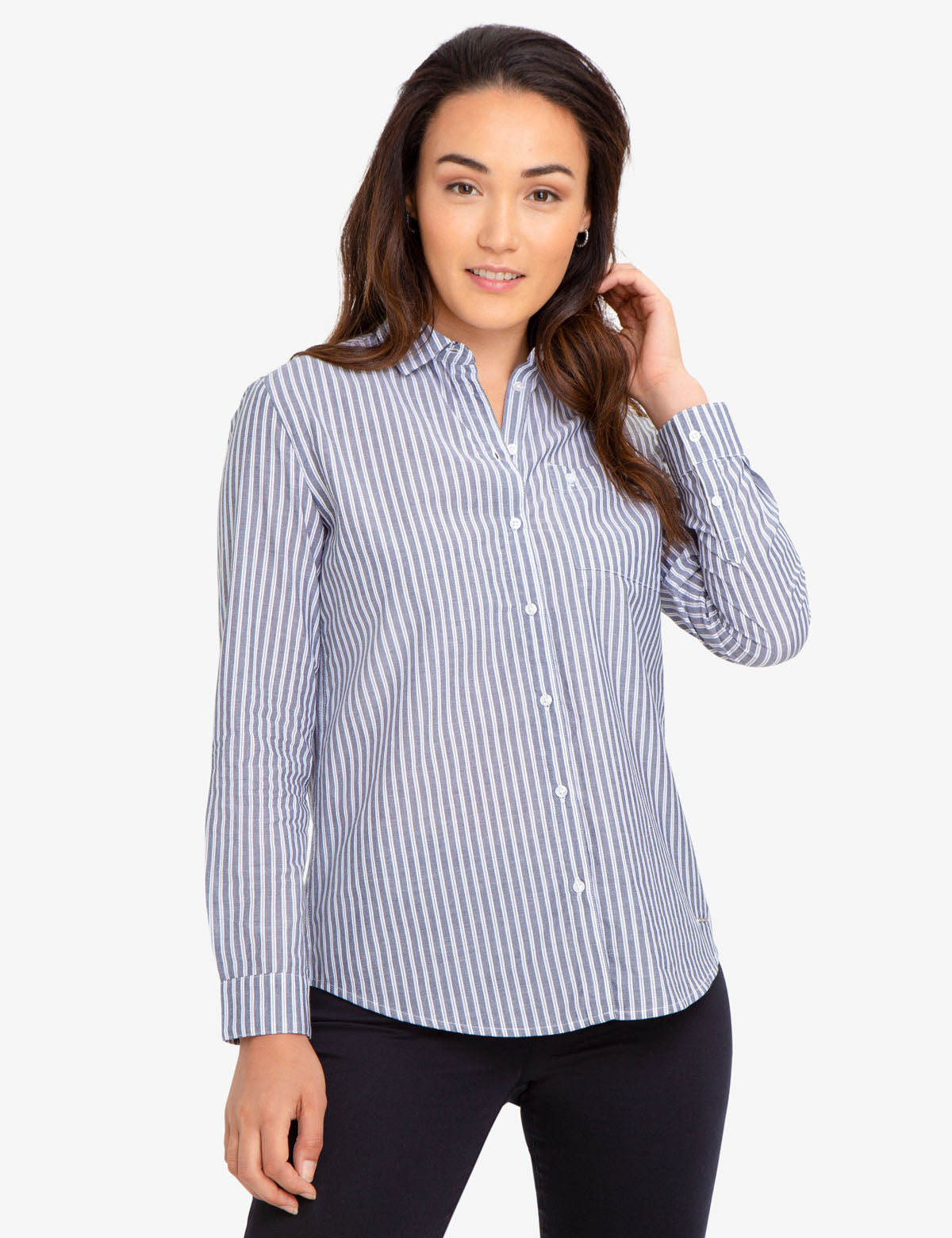 Striped Button Pocket Shirt - Relaxed Fit 100% Cotton | U.S. Polo Assn.