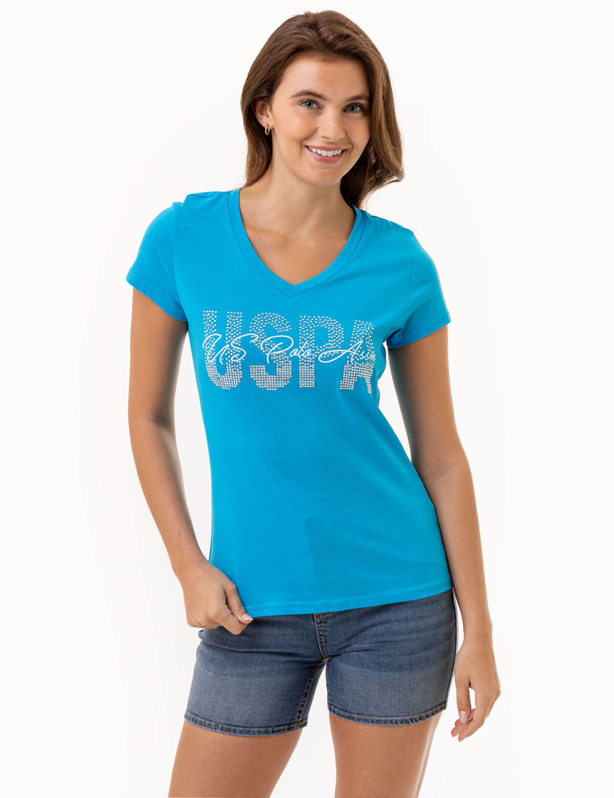 Graphic V-Neck T-Shirt with Cascading Design | Stylish Casual Wear