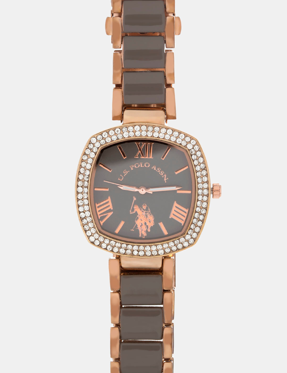 Gold-Tone Chain Watch with Diamond Face & Adjustable Band | Luxury Timepiece