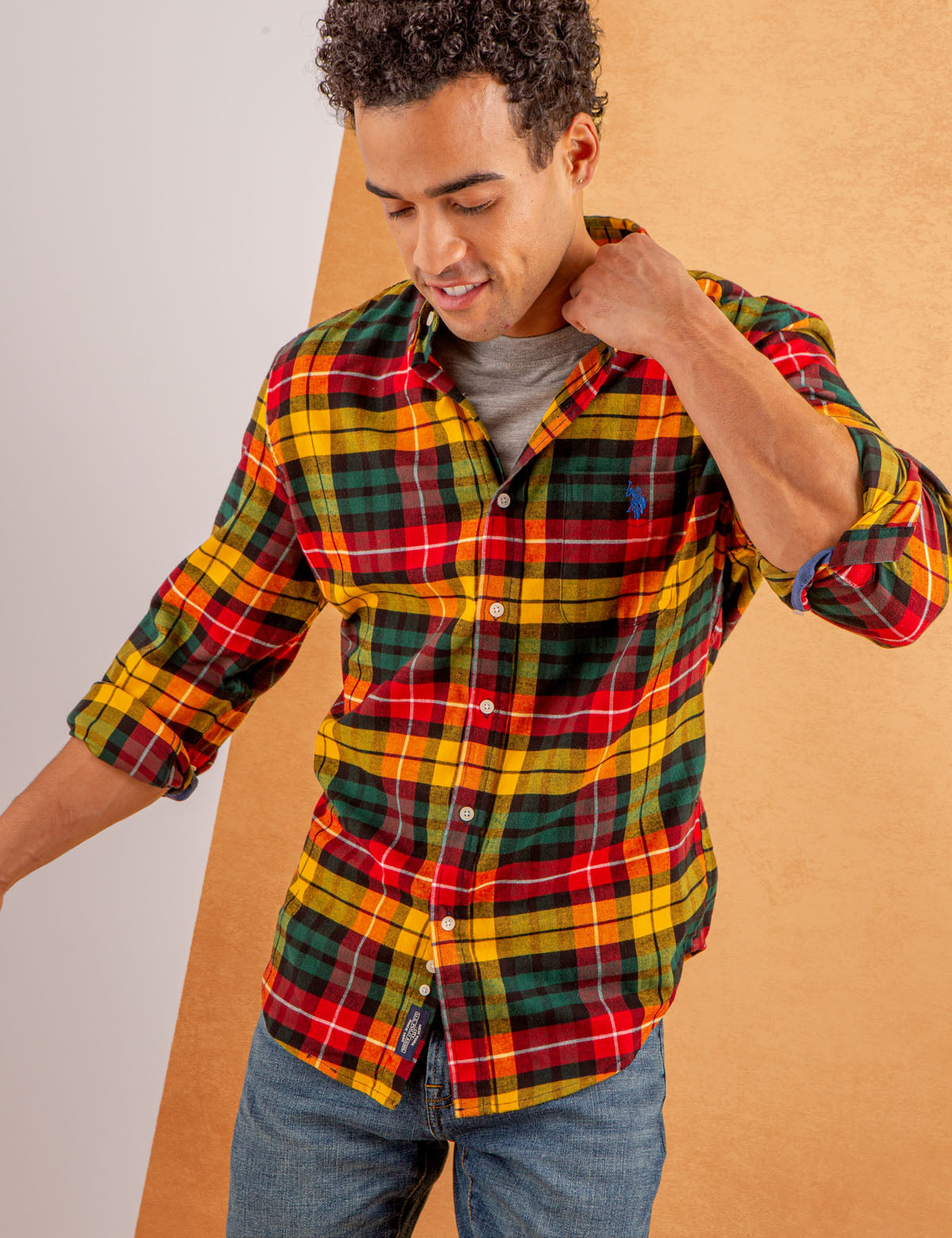 Yarn-Dye Plaid Shirt with Chest Pocket | Casual Men's Flannel