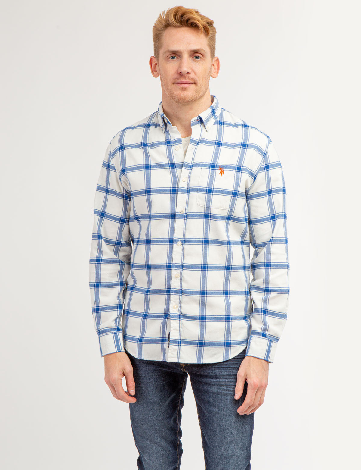 Yarn-Dye Plaid Shirt with Chest Pocket | Casual Men's Flannel