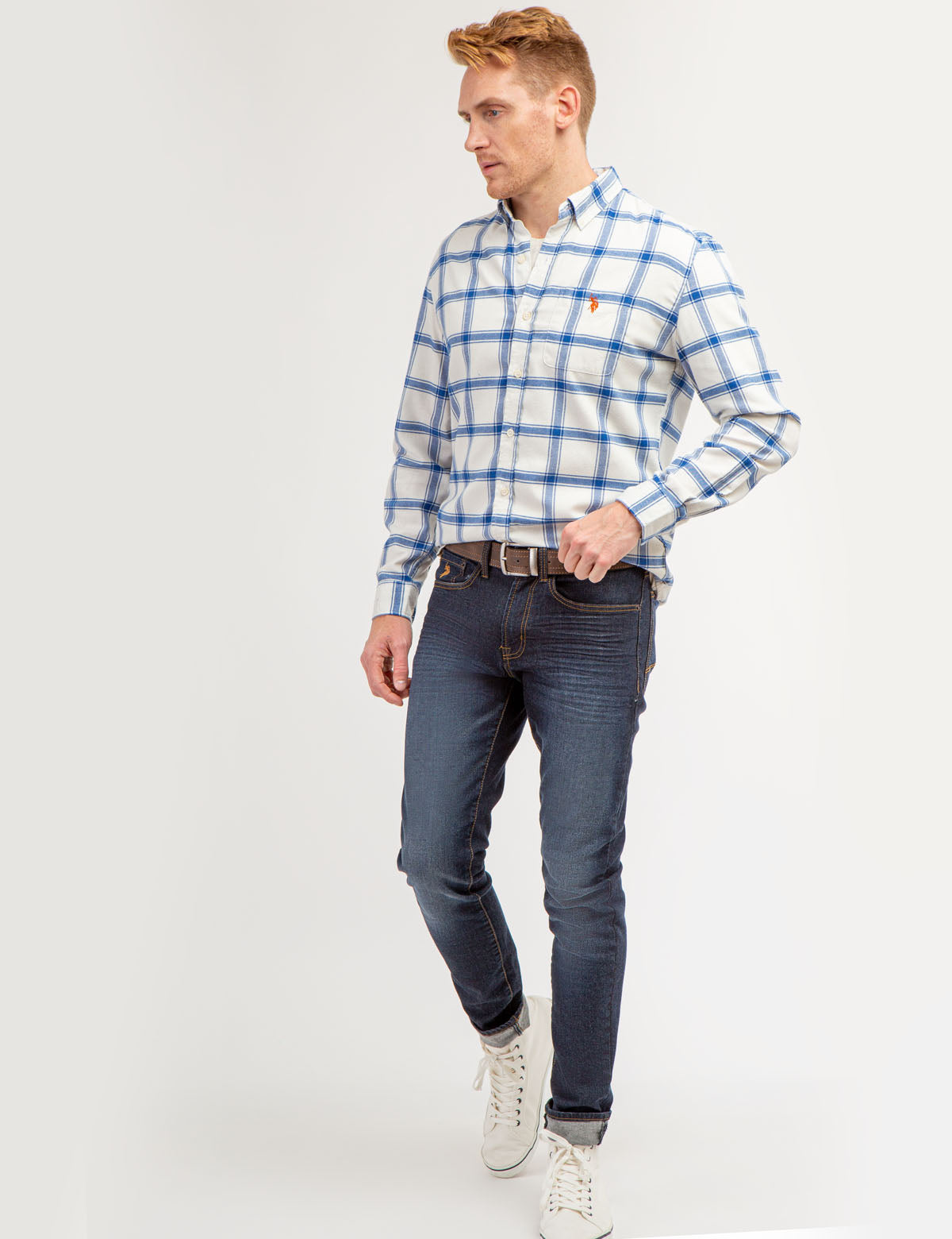 Yarn-Dye Plaid Shirt with Chest Pocket | Casual Men's Flannel