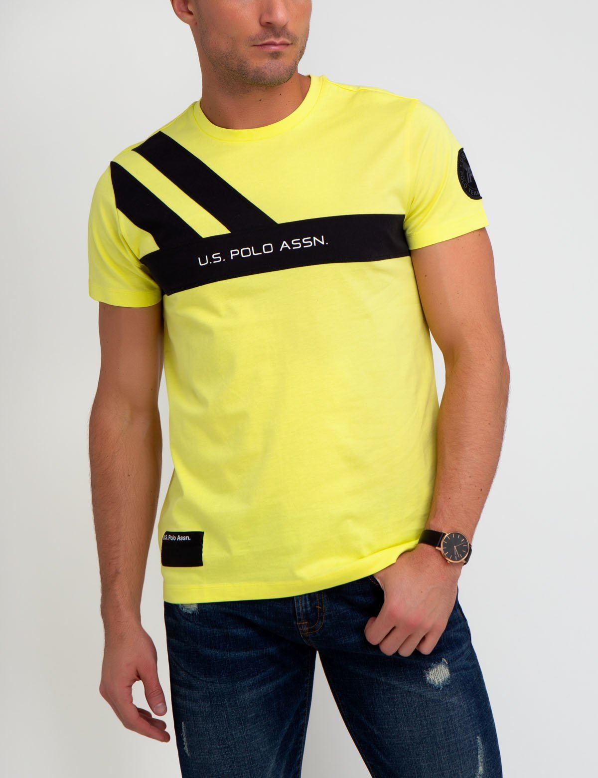 Men's Cotton Chest Stripe T-Shirt | U.S. Polo Assn.