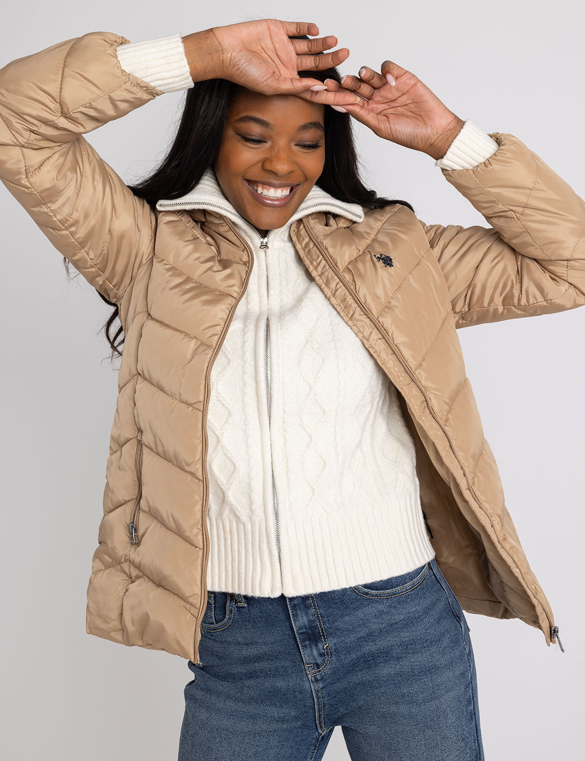 Chevron Hooded Jacket for Men & Women | Waterproof & Windproof