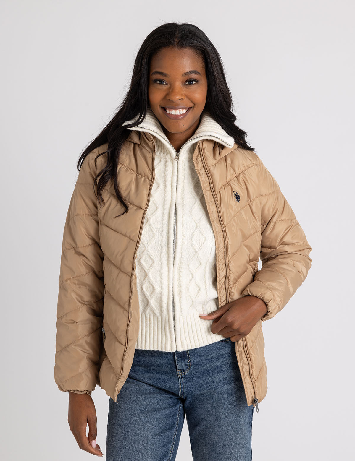 Chevron Hooded Jacket for Men & Women | Waterproof & Windproof
