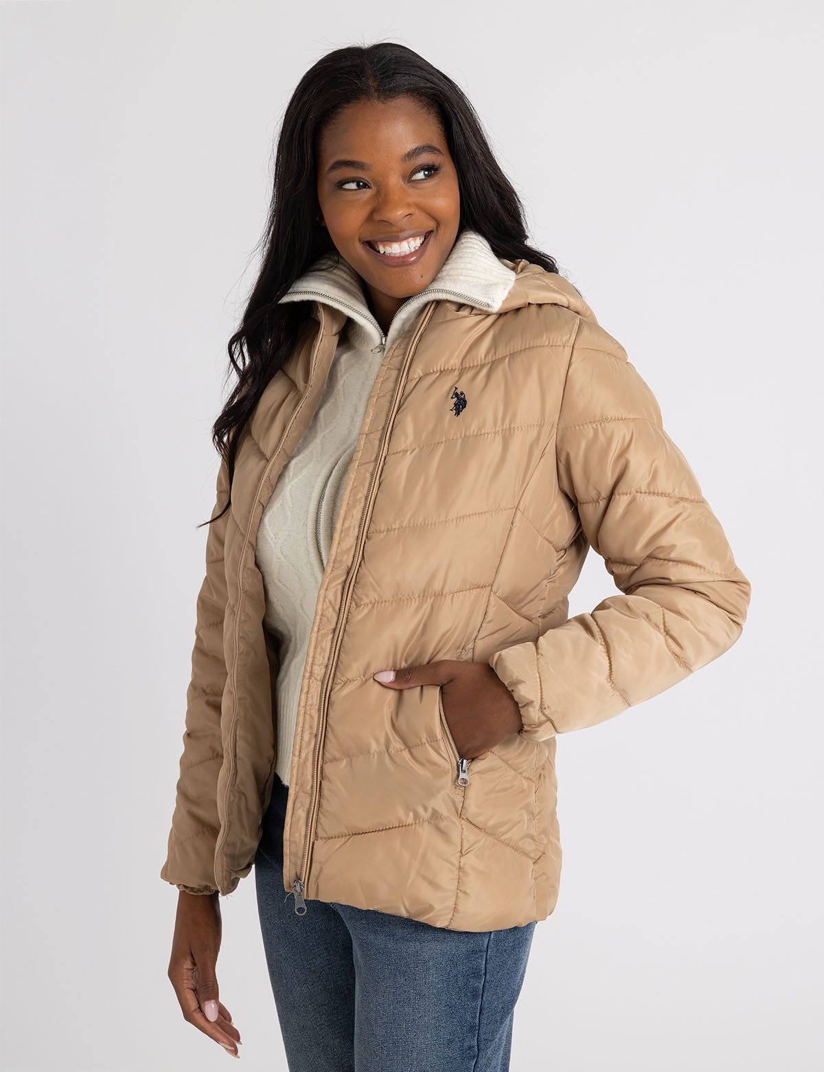 Chevron Hooded Jacket for Men & Women | Waterproof & Windproof