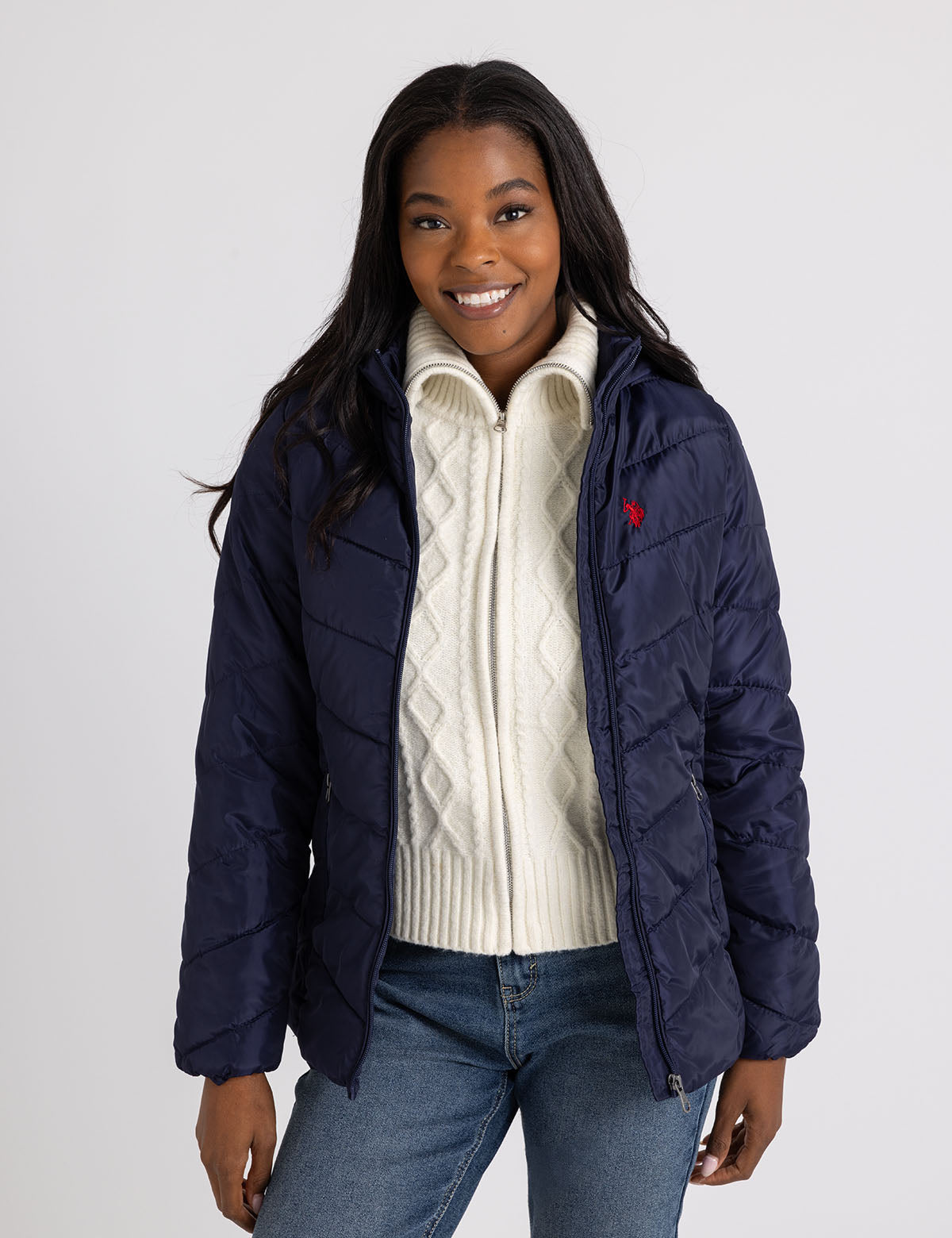Chevron Hooded Jacket for Men & Women | Waterproof & Windproof