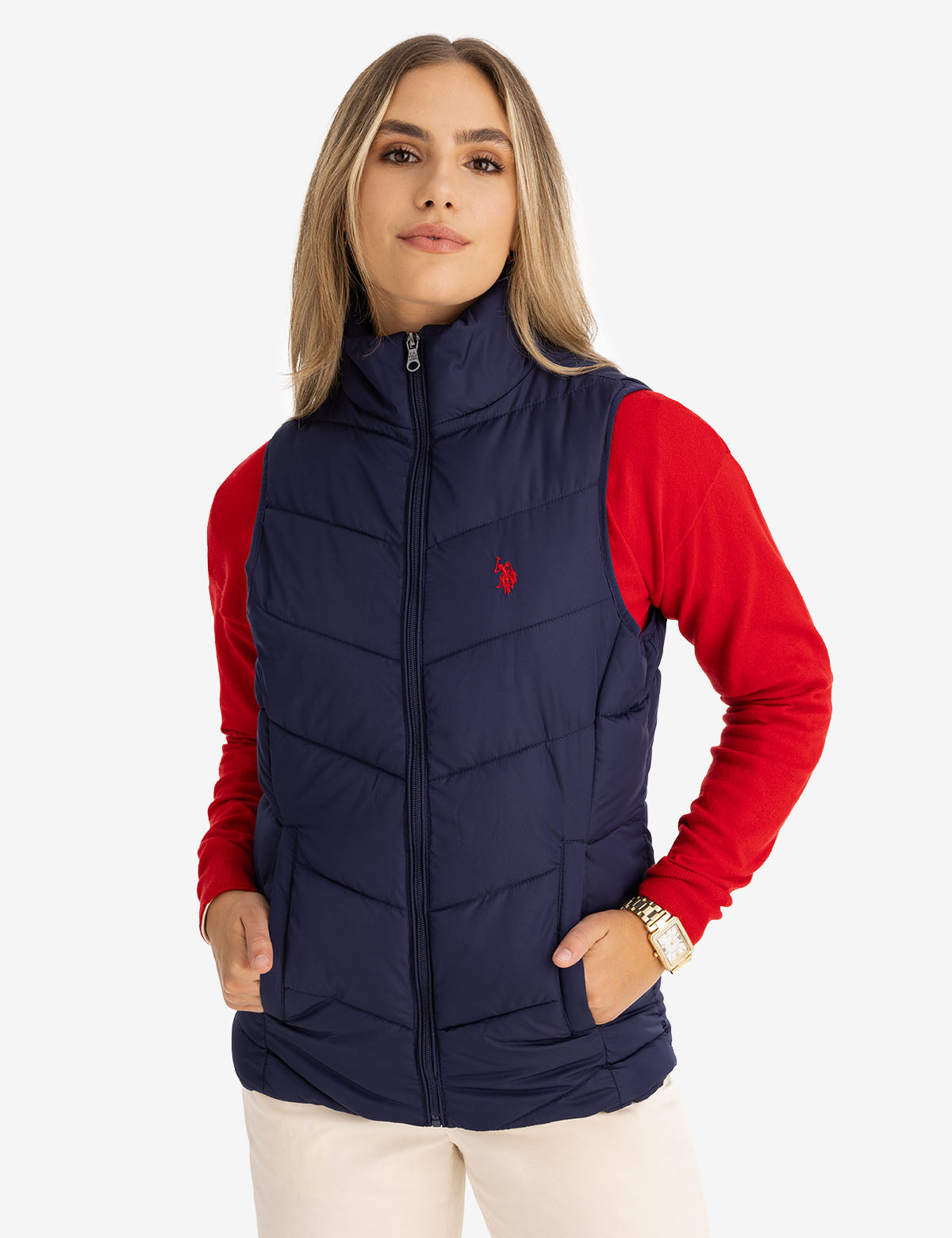 Chevron Stitch Puffer Vest for Men & Women | Winter Warmth