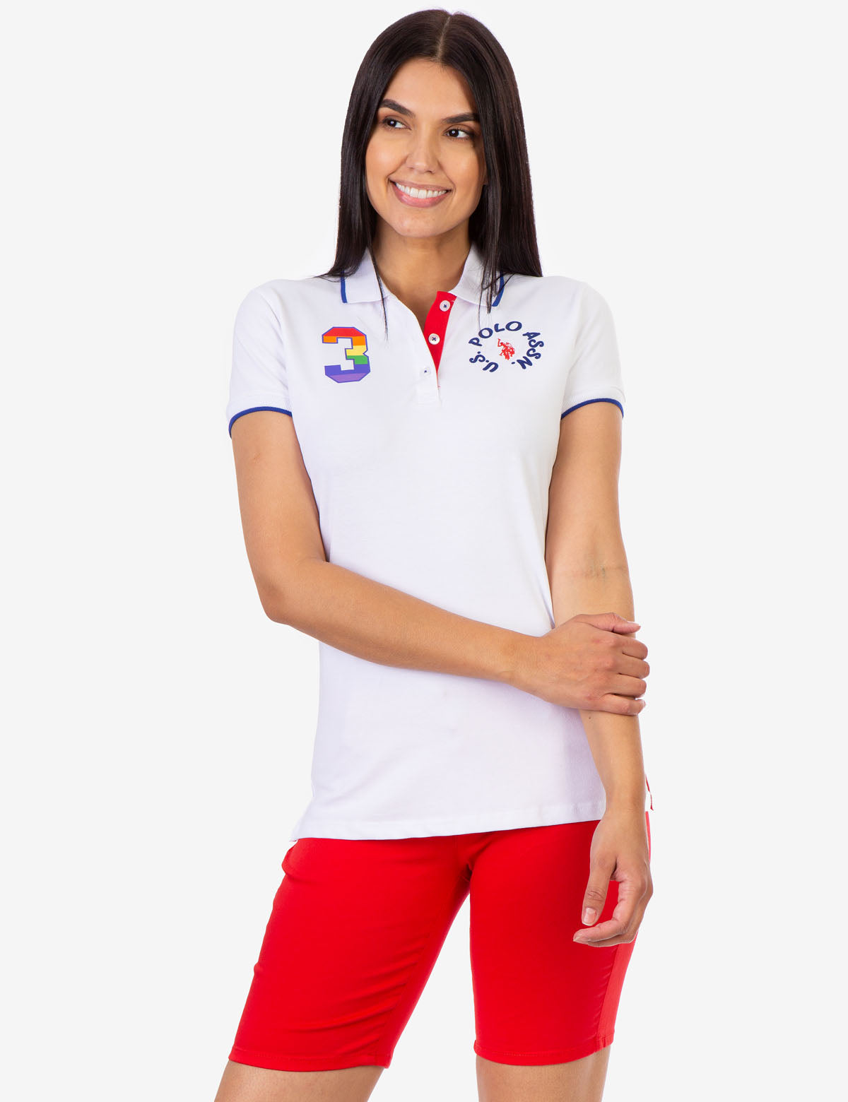 Rainbow Polo Shirt with Embroidered Logo & Vented Sides | Circle