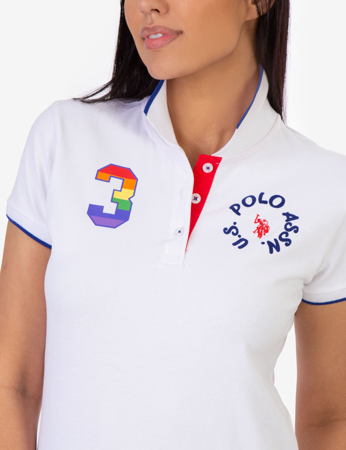 Rainbow Polo Shirt with Embroidered Logo & Vented Sides | Circle