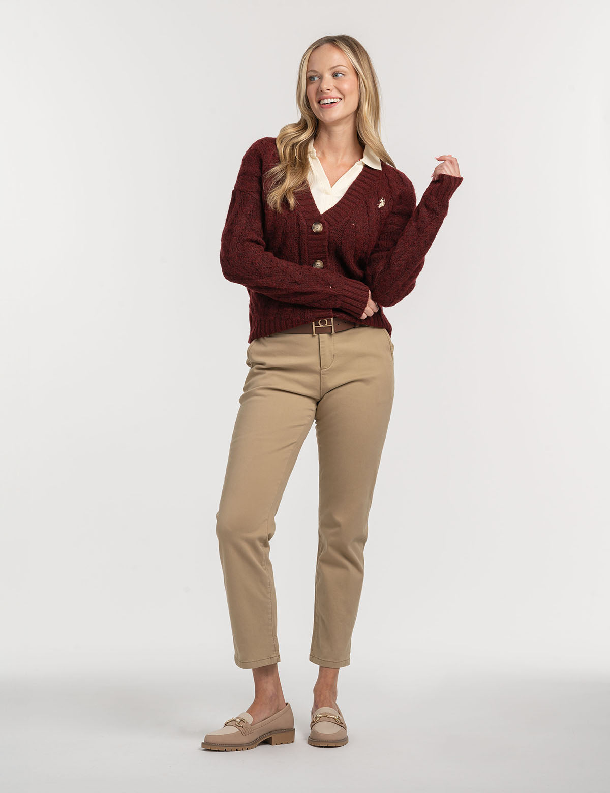 Classic Cable Knit Cardigan for Women | Cozy Winter Sweater
