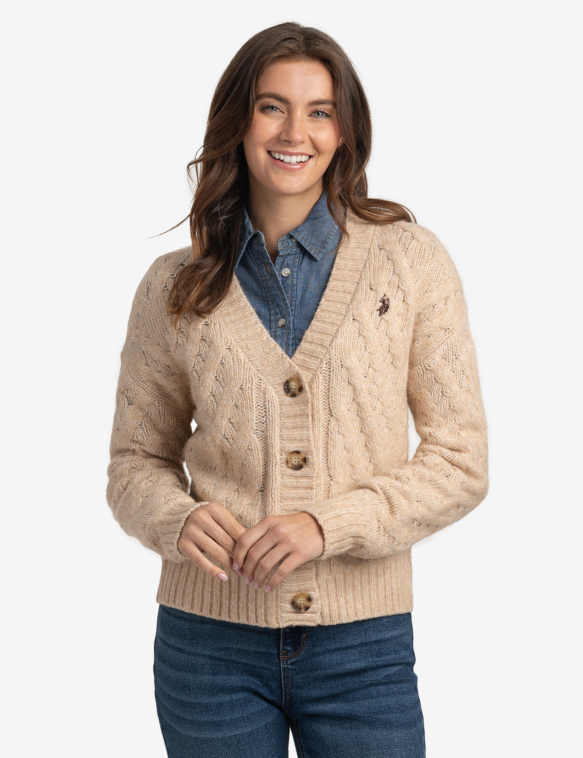 Classic Cable Knit Cardigan for Women | Cozy Winter Sweater