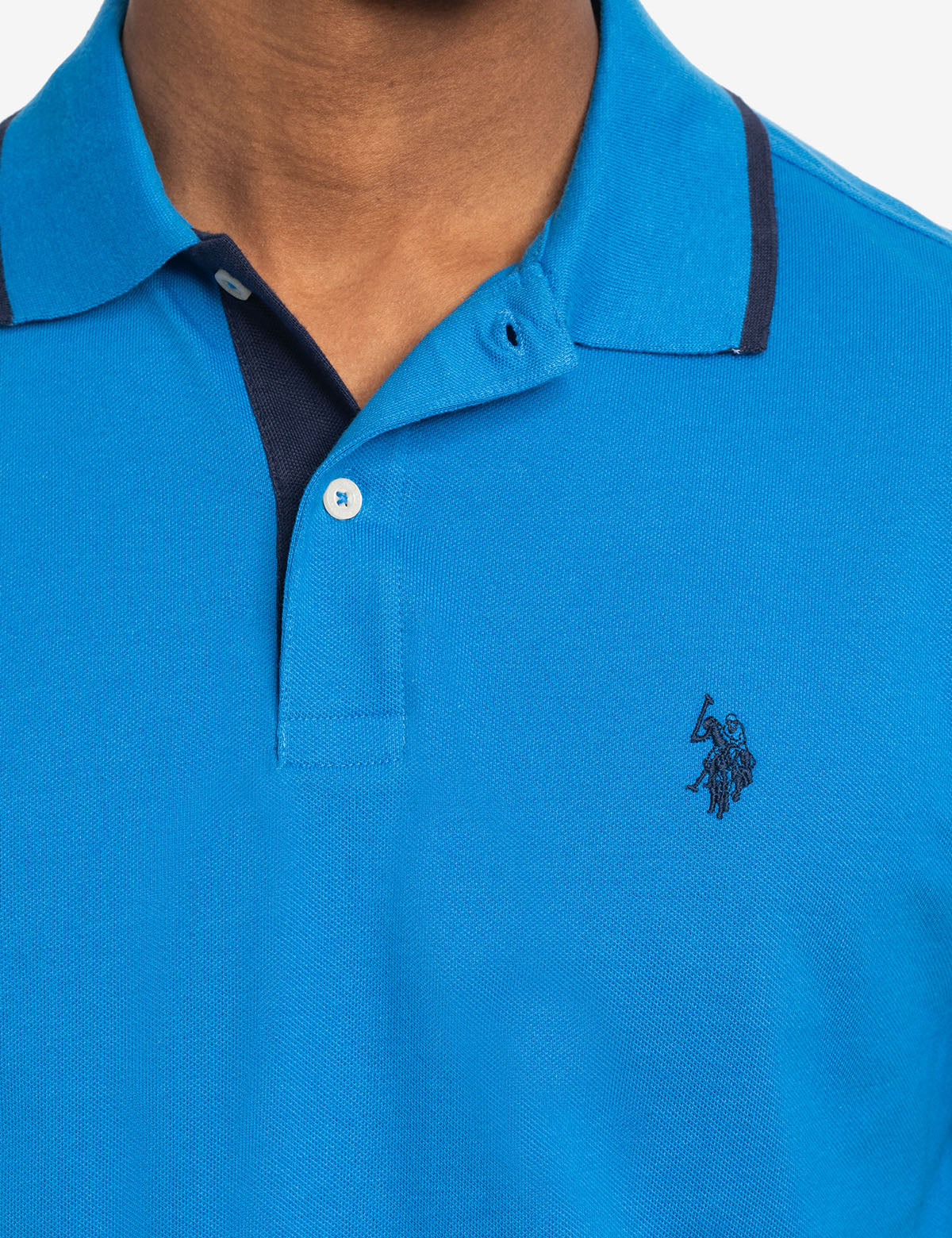 Slim Fit Stretch Polo Shirt for Men | Solid Pique with Embroidered Logo