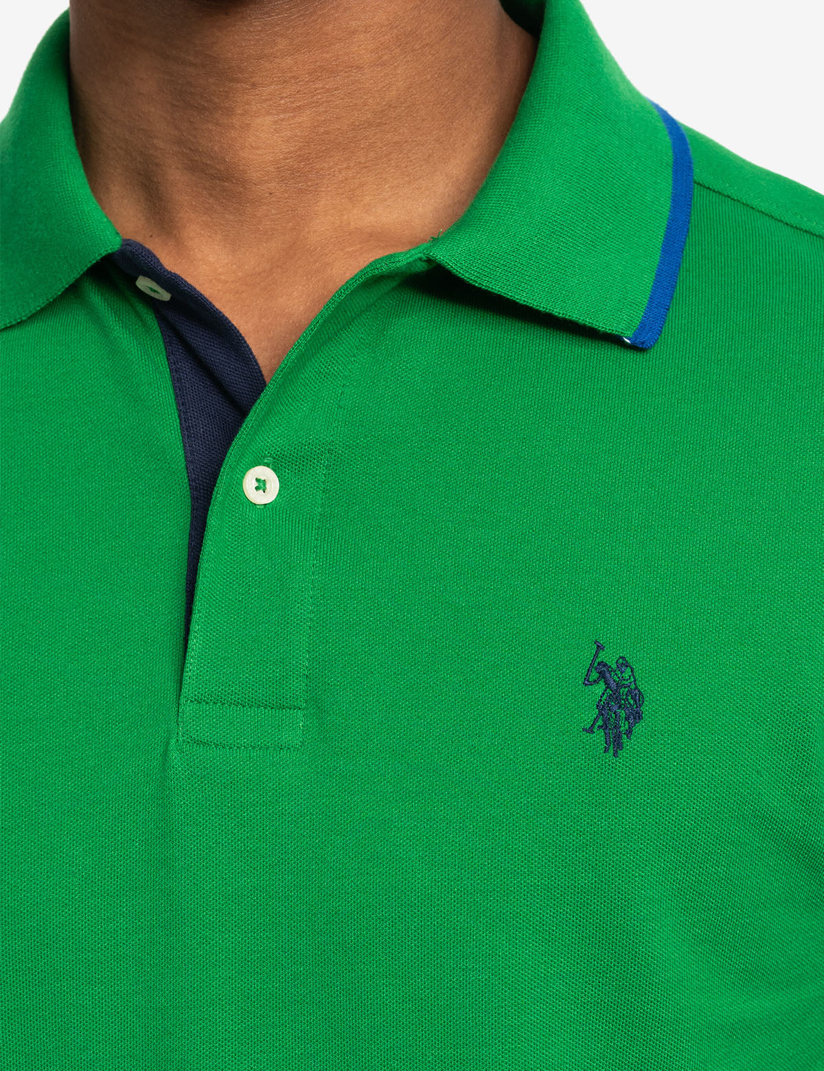 Slim Fit Stretch Polo Shirt for Men | Solid Pique with Embroidered Logo