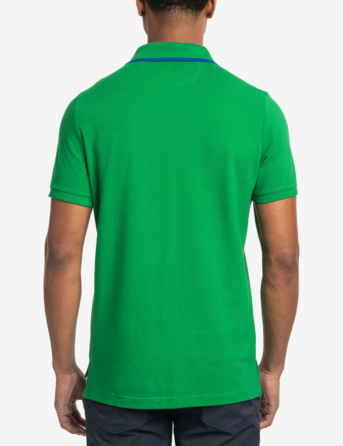 Slim Fit Stretch Polo Shirt for Men | Solid Pique with Embroidered Logo