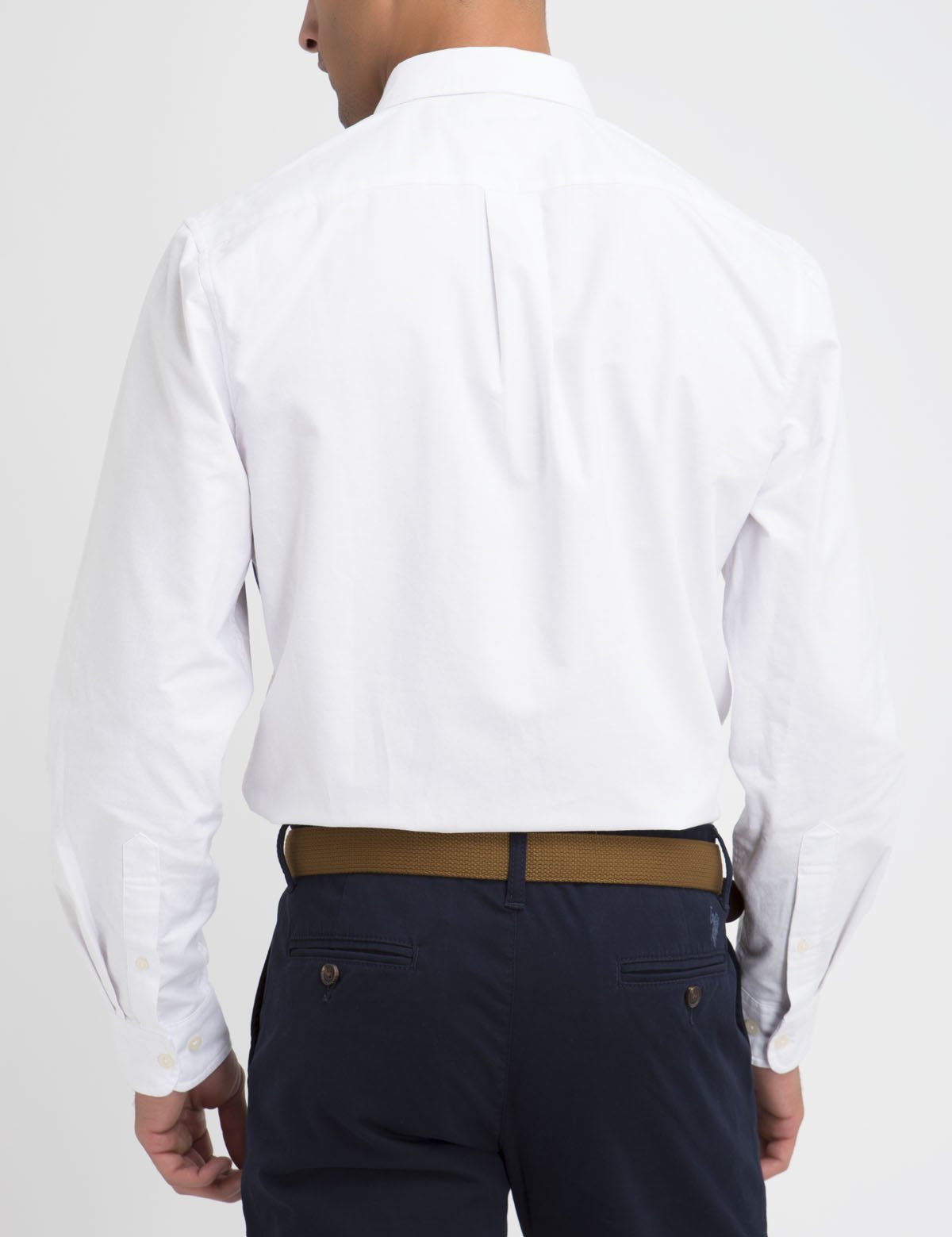 Classic Fit Oxford Shirt with Diagonal Design | 100% Cotton