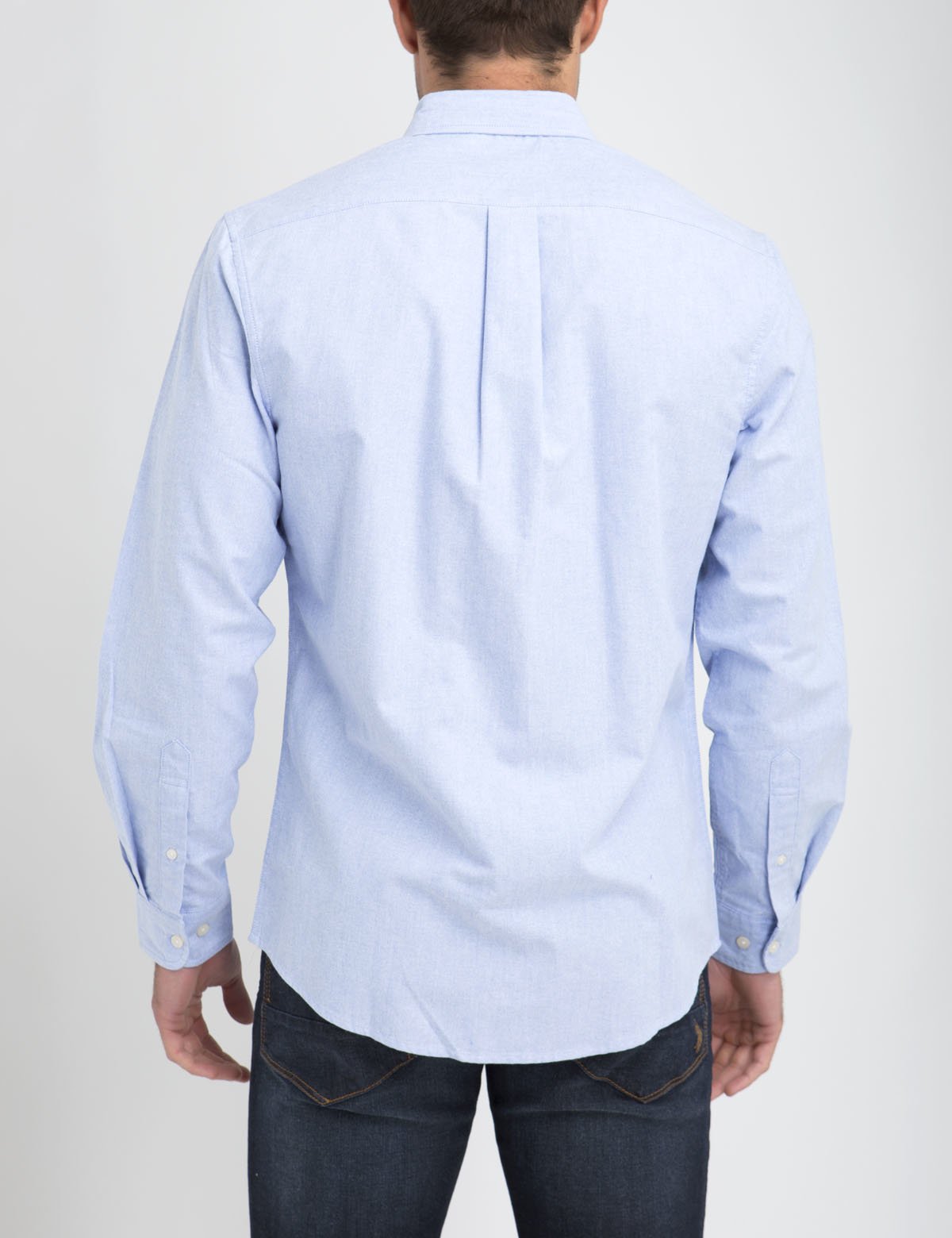 Classic Fit Oxford Shirt with Diagonal Design | 100% Cotton